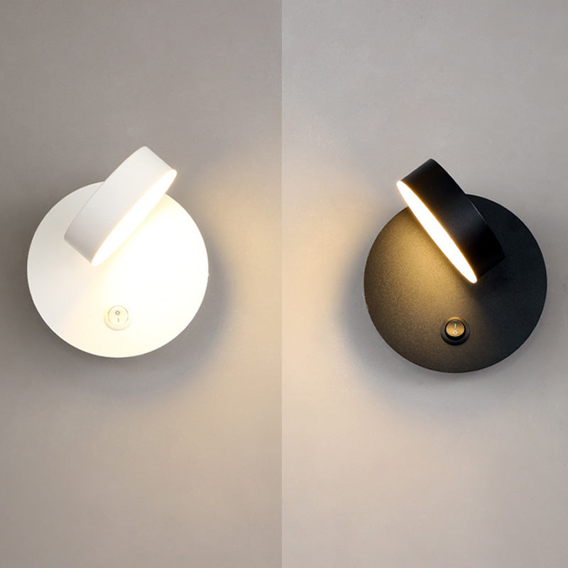 Lampada montata a parete circolare Postmoderna semplicità lampada a monte acrilica per soggiorno