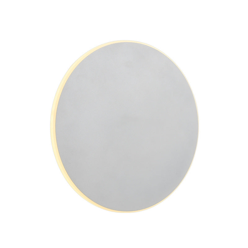 Lámpara montado en la pared redonda simplicidad posmoderna lámpara de montaje de pared acrílica para sala de estar