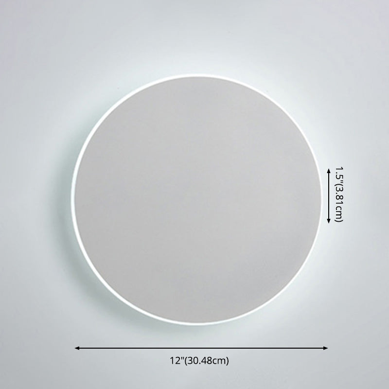 Lámpara montado en la pared redonda simplicidad posmoderna lámpara de montaje de pared acrílica para sala de estar