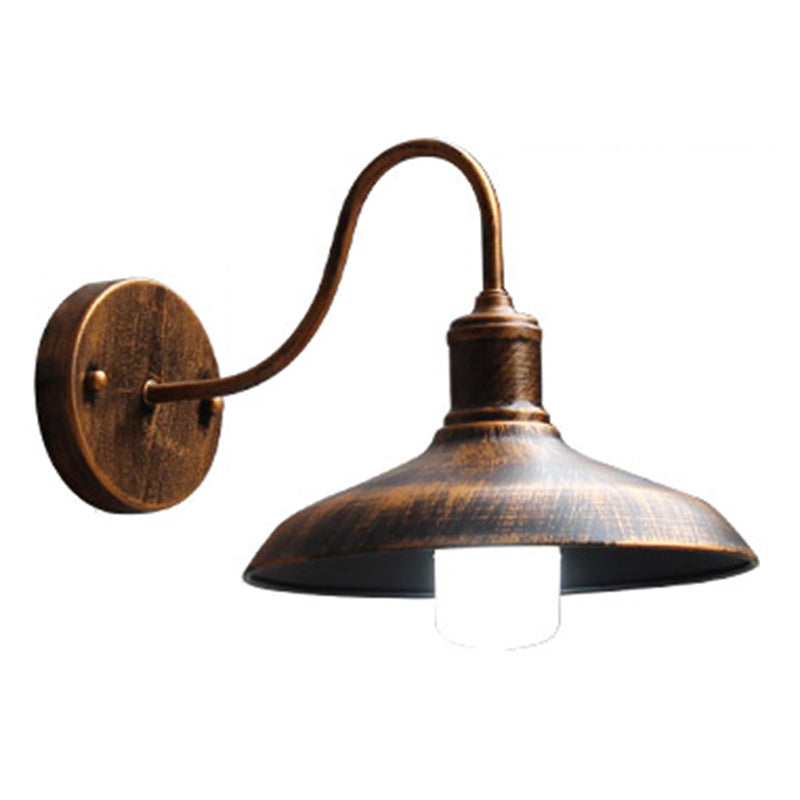 Gooseneck Metal Wall Sconce Lighting Industrial Outdoor Wall Mounted Light Fixture