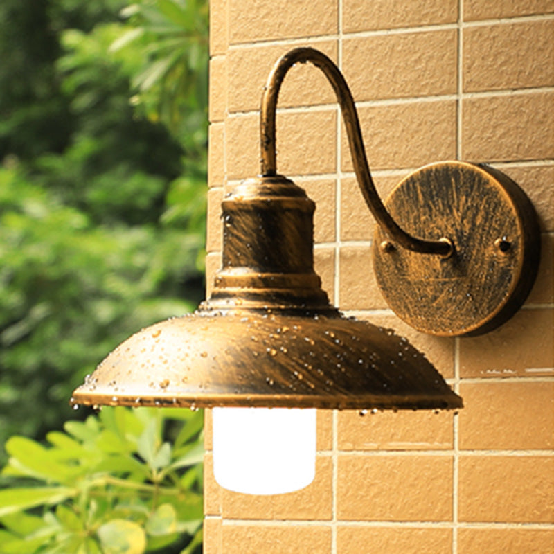 Gooseneck Metal Wall Sconce Lighting Industrial Outdoor Wall Mounted Light Fixture