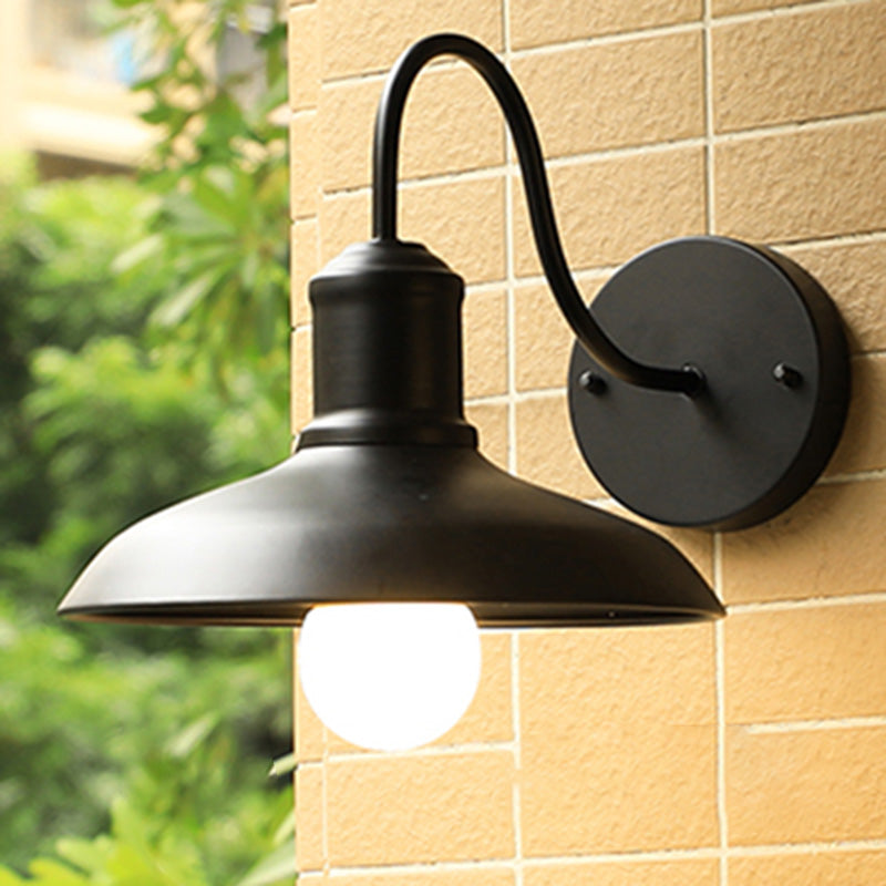Gooseneck Metal Wall Sconce Lighting Industrial Outdoor Wall Mounted Light Fixture