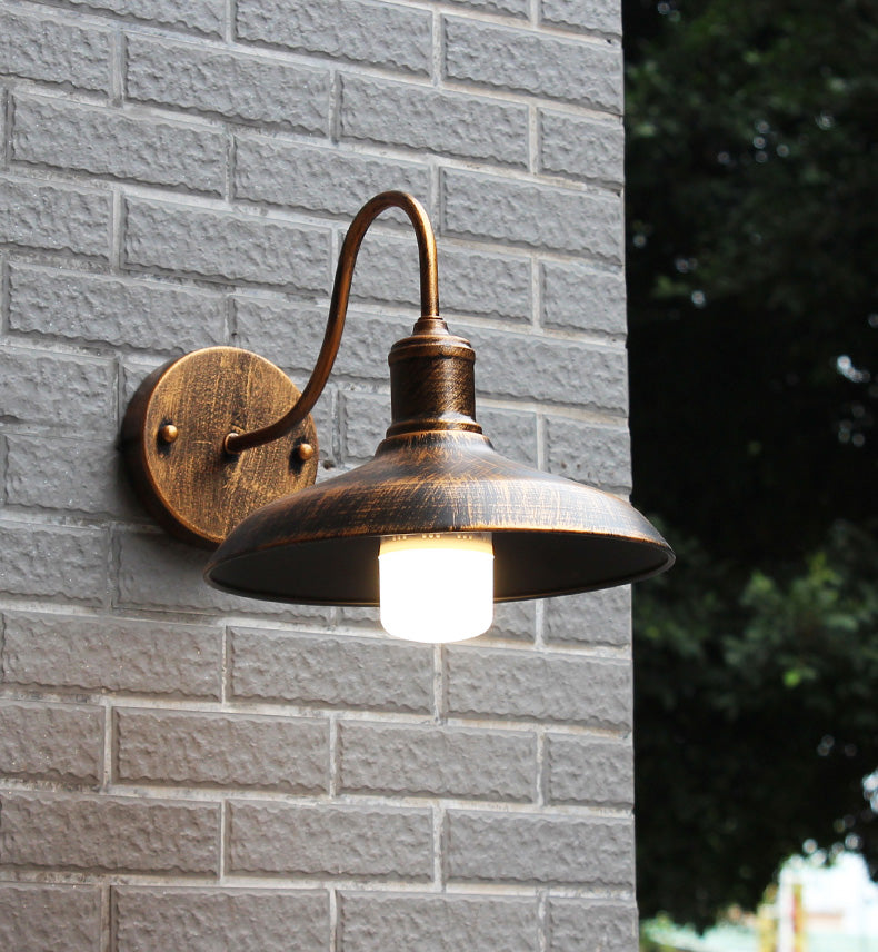 Gooseneck Metal Wall Sconce Lighting Industrial Outdoor Wall Mounted Light Fixture