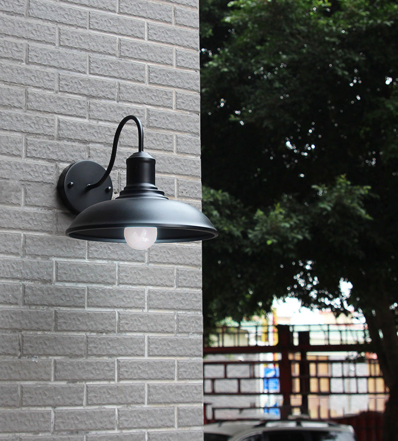 Gooseneck Metal Wall Sconce Lighting Industrial Outdoor Wall Mounted Light Fixture