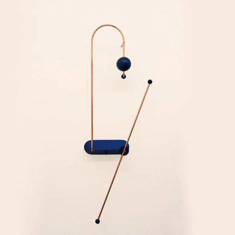 Paperclip Wall Mounted Lamp Postmodern Simplicity Metal Wall Sconce for Living Room