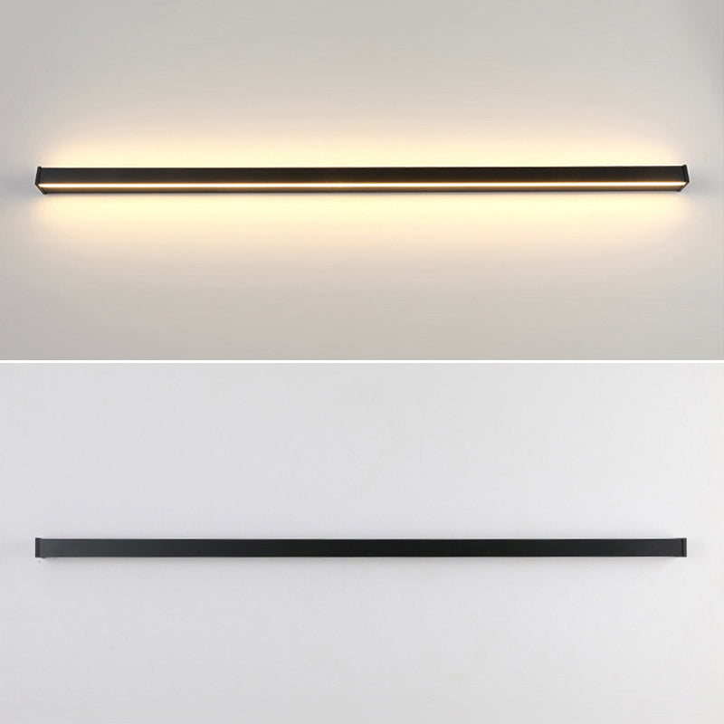 Iluminación de montaje de pared de palo delgado Minimalista Metálico LED Surfate Pared Sprowing en negro