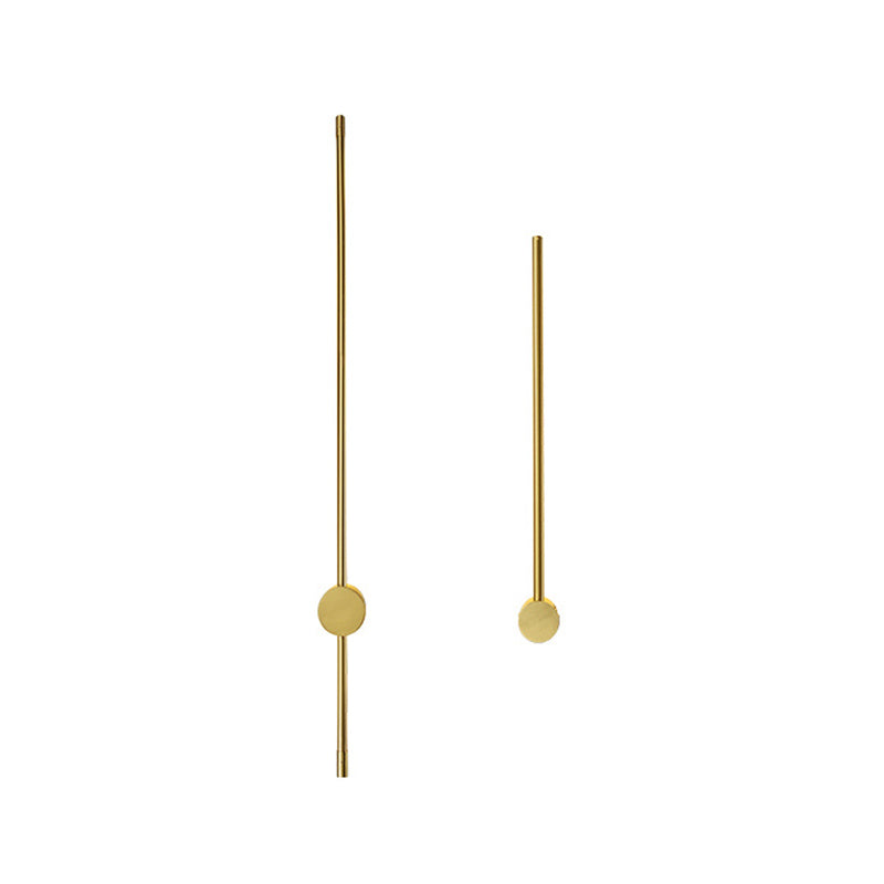 Modernist Style Thin-Line Wall Sconce Metal 1 Light Wall Lamp in Brass