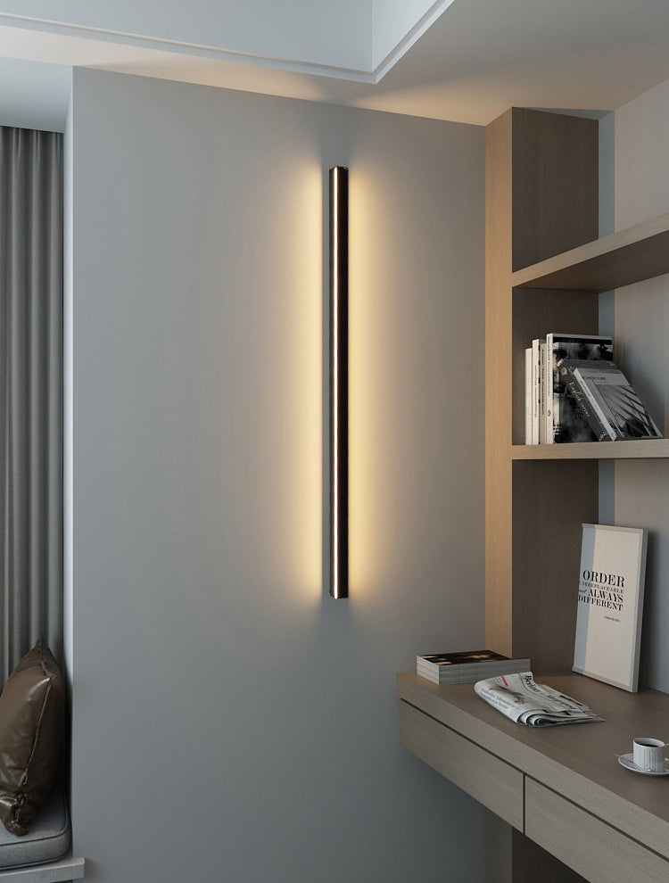 Lámpara de pared de línea delgada minimalista Metálico LED LED Surfate Surf Sponde de pared de la superficie