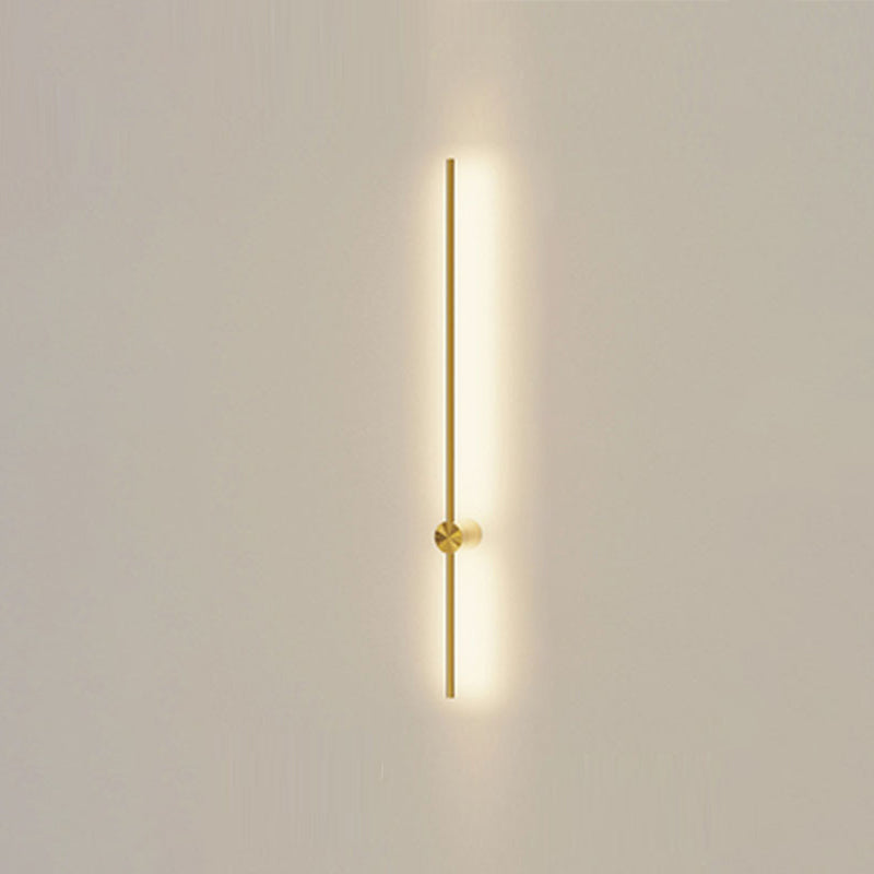Gold 1 Light LED Wall Sconce Modern Acrylic Linear Wall Lighting for Living Room
