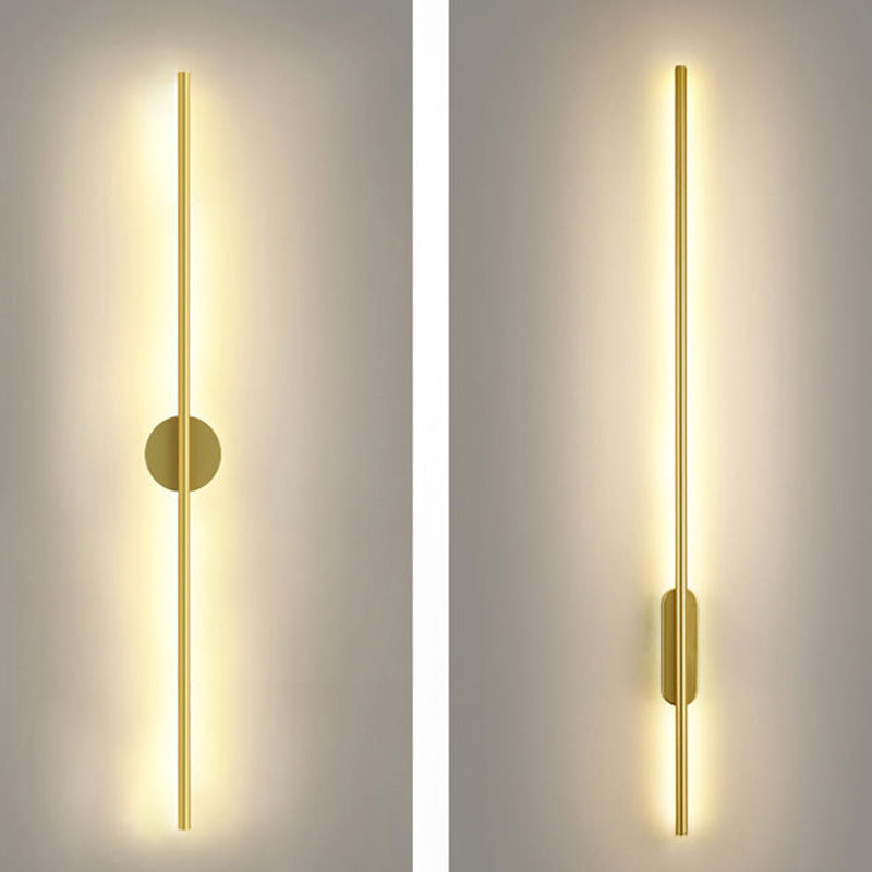 Gold 1 Light LED Wall Sconce Modern Acrylic Linear Wall Lighting for Living Room