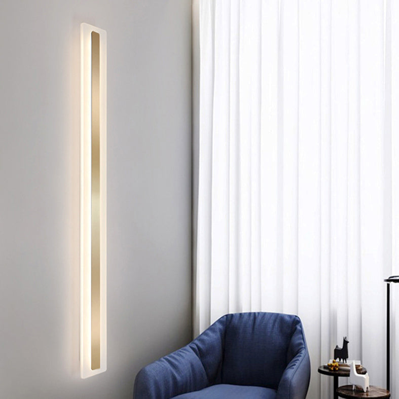 LED Wall Line Light Modern Style Metal Acrylic Rectangle Shape Wall Sconce