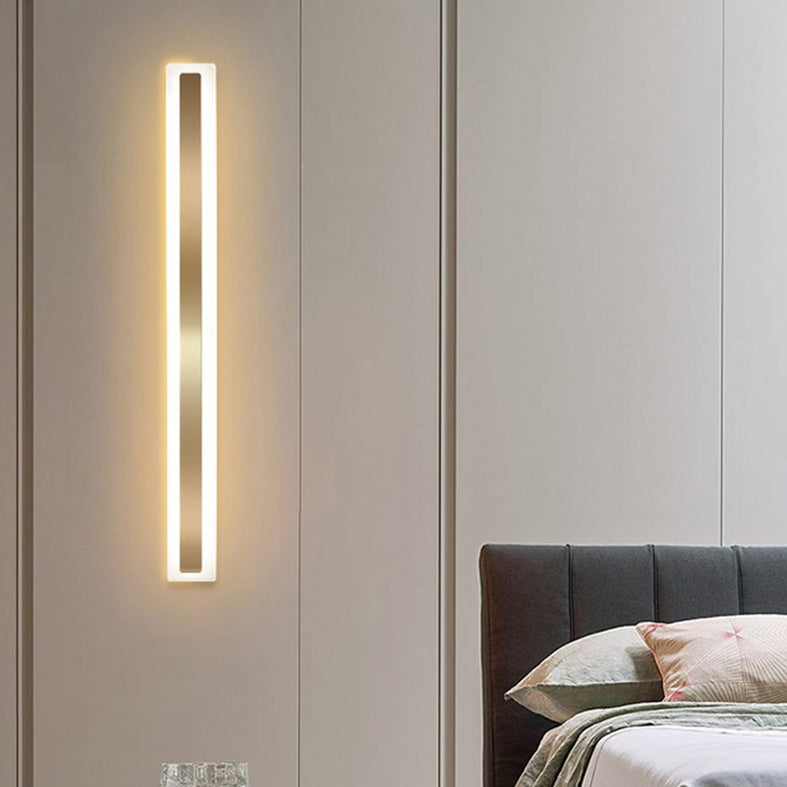 LED Wall Line Light Modern Style Metal Acrylic Rectangle Shape Wall Sconce