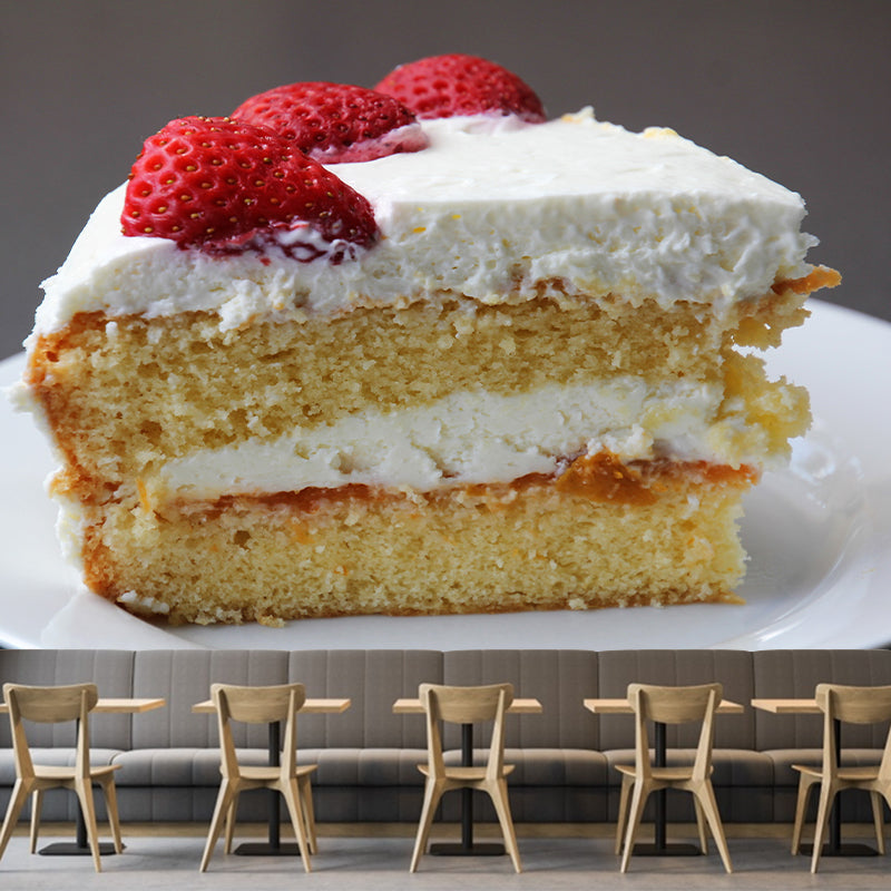 Sweet Cake Wall Paper Murals Water Resistant Cake Shop Wall Art, Custom-Made