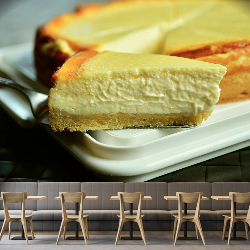 Cake Dessert Wall Mural Minimalist Decoration for Dessert Shop, Stain Resistant