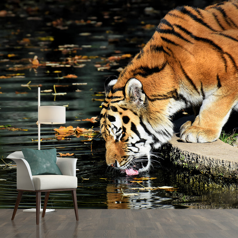 Tiger Modern Mural Decorative Sitting Room Wall Covering, Custom Size Available