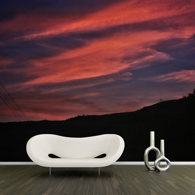 Photography Sky Scenery Wall Murals for Living Room, Moisture Resistant