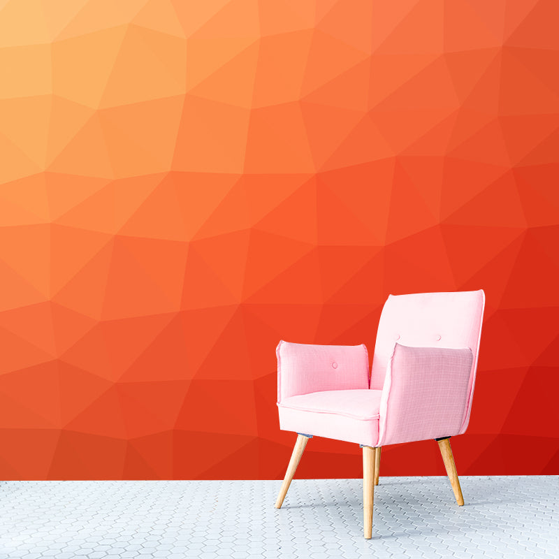 Modern Geometry Mural Decal for Study Room Washable, Custom Size Available