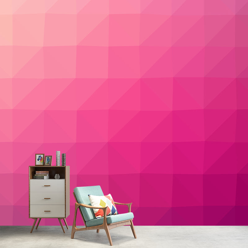 Modern Geometry Mural Decal for Study Room Washable, Custom Size Available