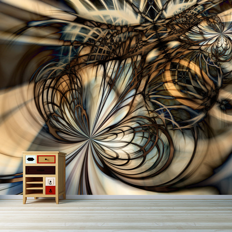 Customized Abstract Mural Wallpaper for Living Room, Moisture Resistant