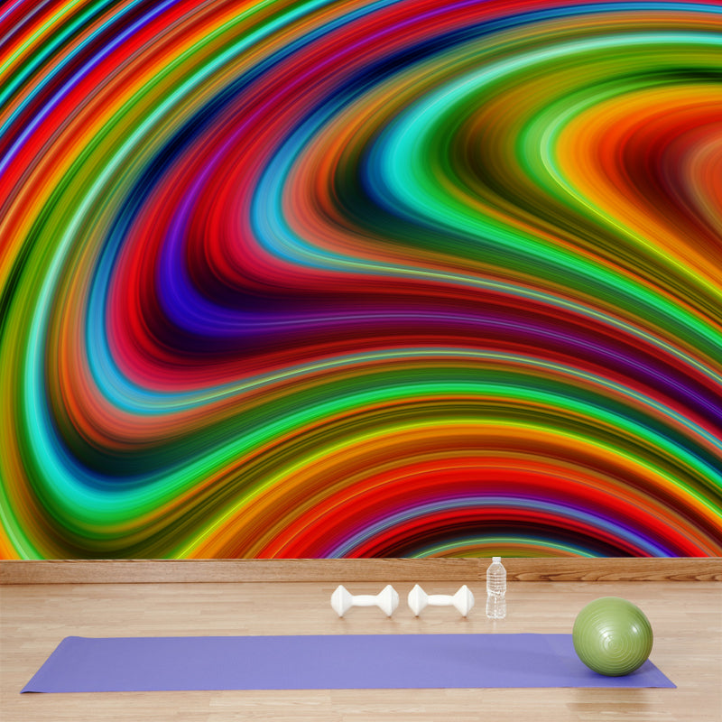 Customized Abstract Mural Wallpaper for Living Room, Moisture Resistant