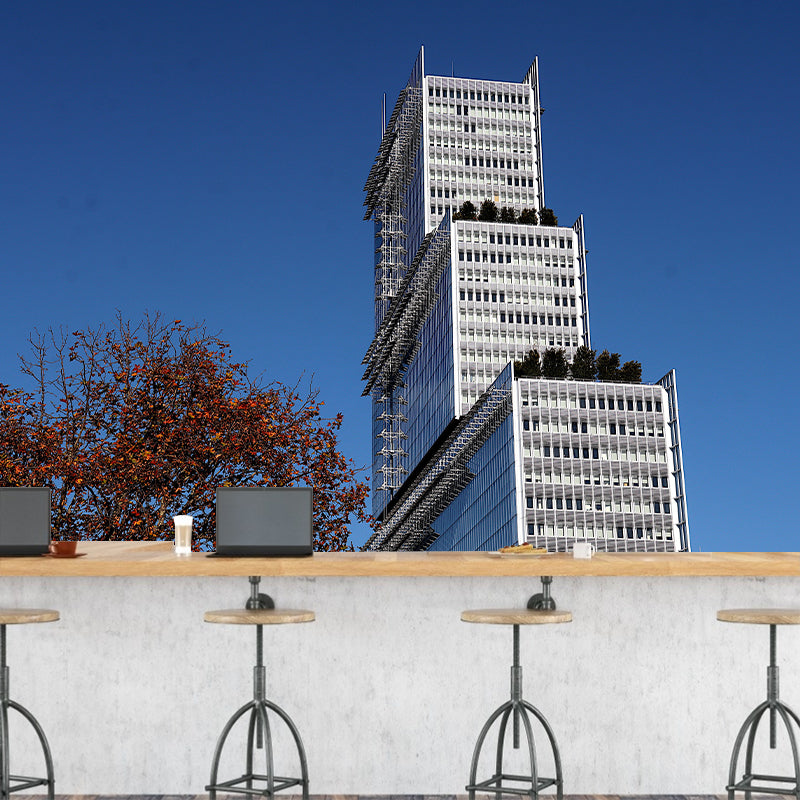 Architecture Photo Moisture Resistant Mural Decal Modern Wall Decor for Meeting Room