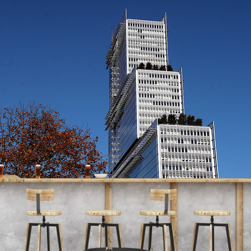 Architecture Photo Moisture Resistant Mural Decal Modern Wall Decor for Meeting Room