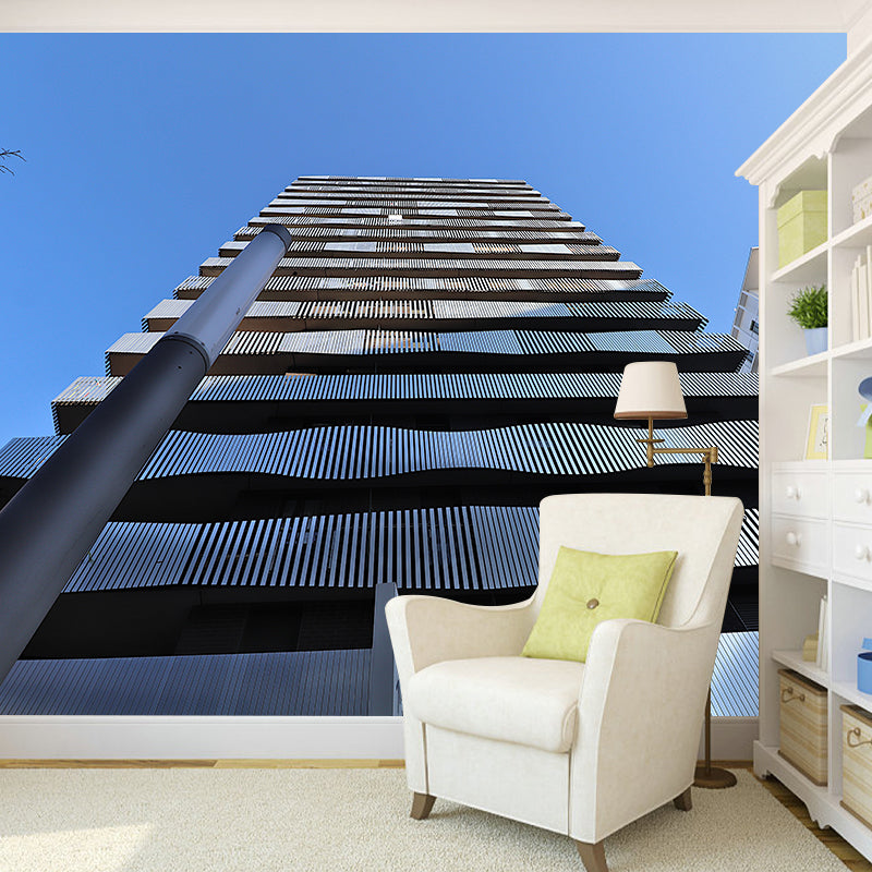 Modern Architecture Mural Decal Water Resistant Decor for Meeting Room