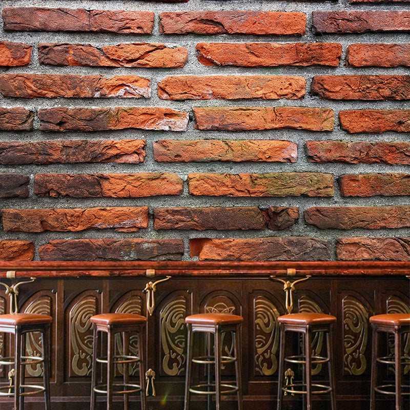 Industrial Style Brick Wall Wall Covering for Living Room, Moisture Resistant