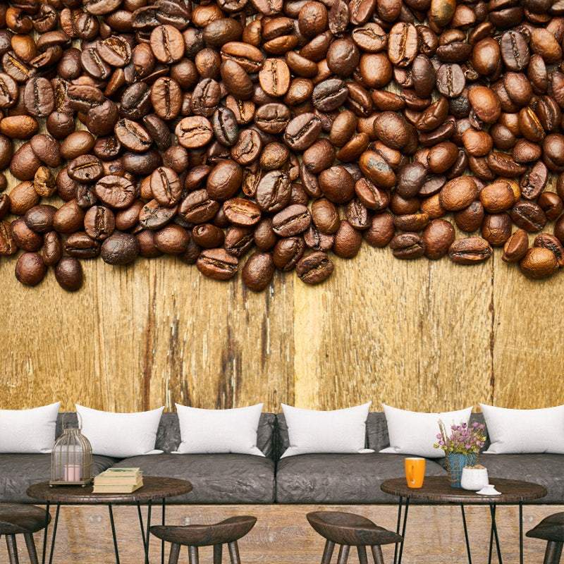 Coffee Beans Wall Murals for Coffee Shop Decoration Custom Size, Waterproofing