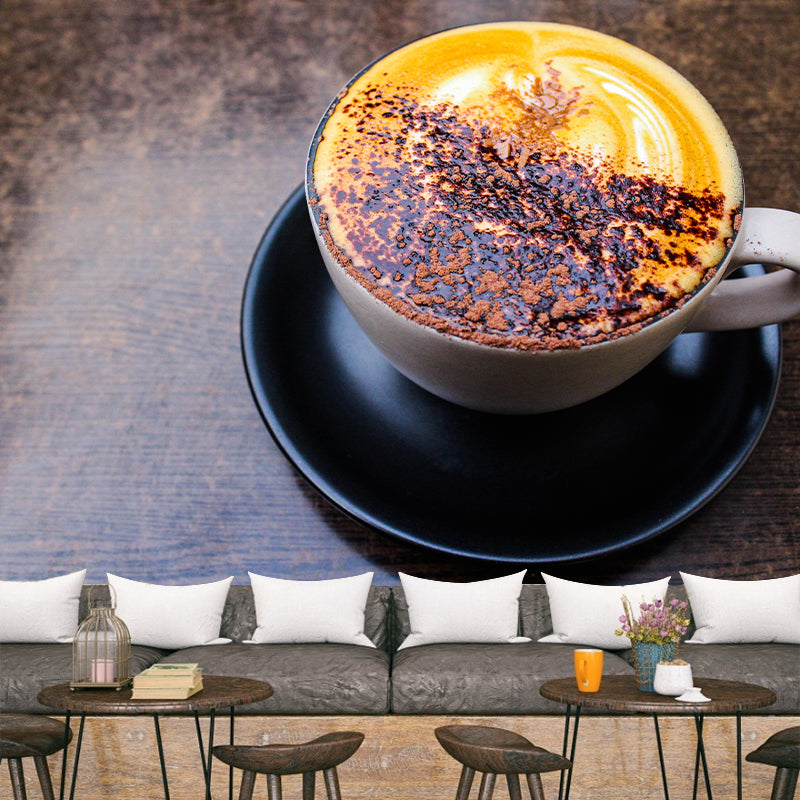Strong Coffee Wall Murals Moisture Resistant Wall Decor for Coffee Shop