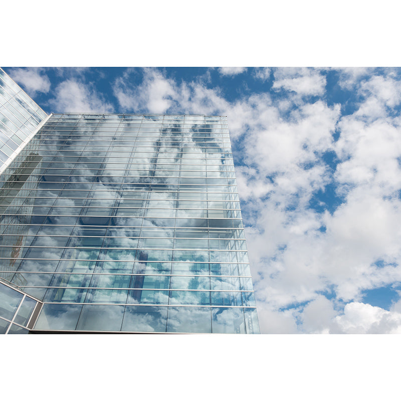 Contemporary City Architecture Mural Wallpaper for Study Room, Stain Resistant