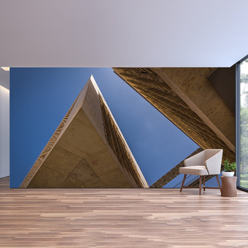 Simple Urban Architecture Wall Covering for Meeting Room, Stain Resistant