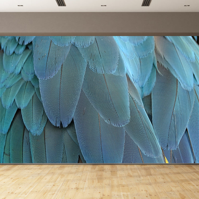 Parrot Feathers Mural Wallpaper for Sitting Room Colorful, Custom Size Available