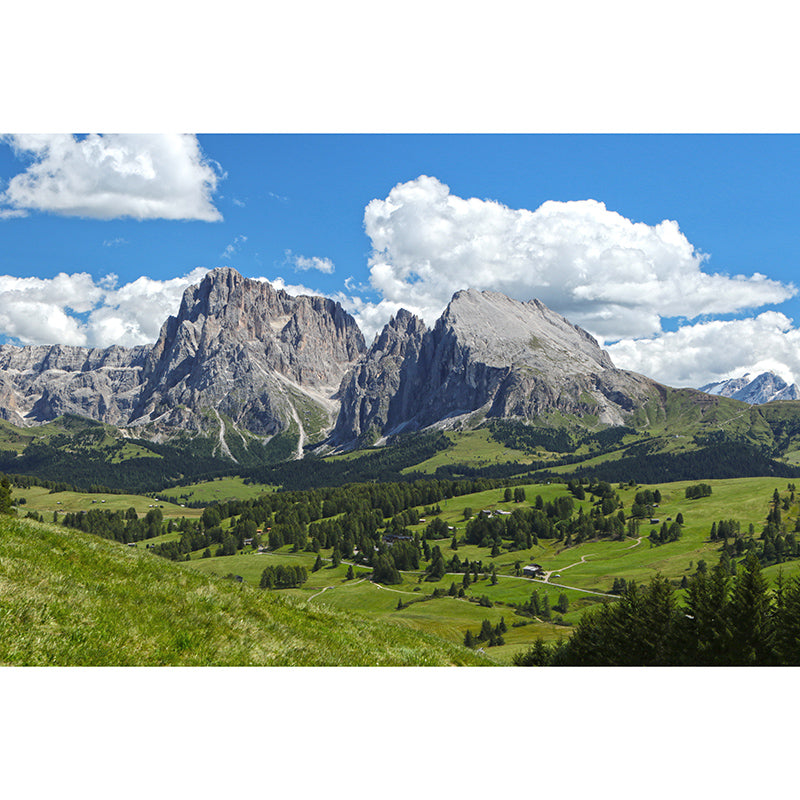 Mountain Mural Decal for Sitting Room Customized Wall Covering, Water Resistant