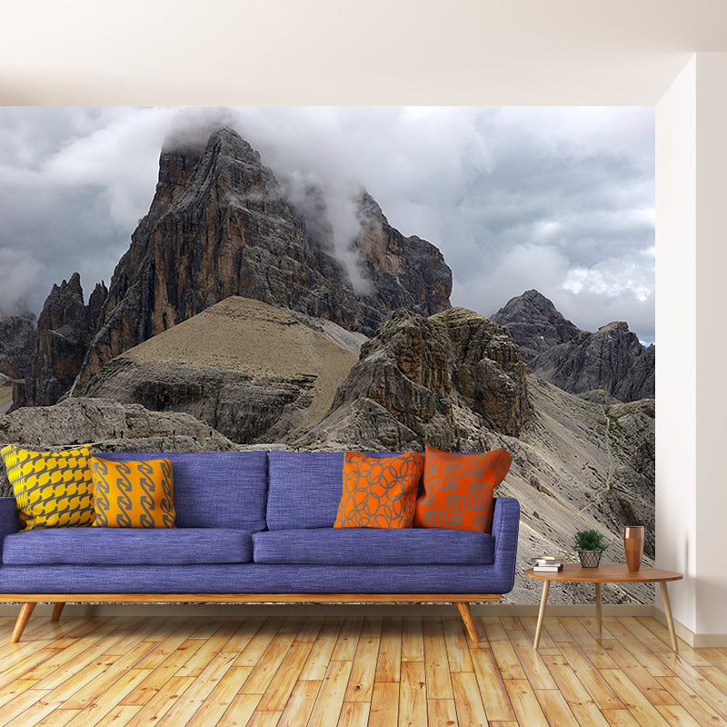 Mountain Mural Decal for Sitting Room Customized Wall Covering, Water Resistant