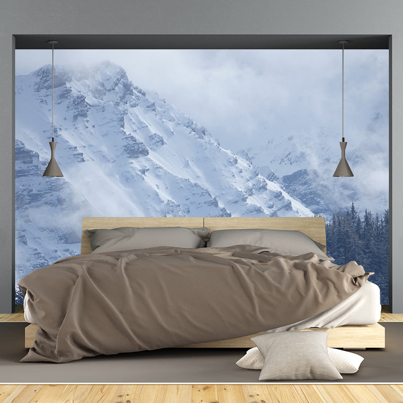 Mountain Mural Decal for Sitting Room Customized Wall Covering, Water Resistant