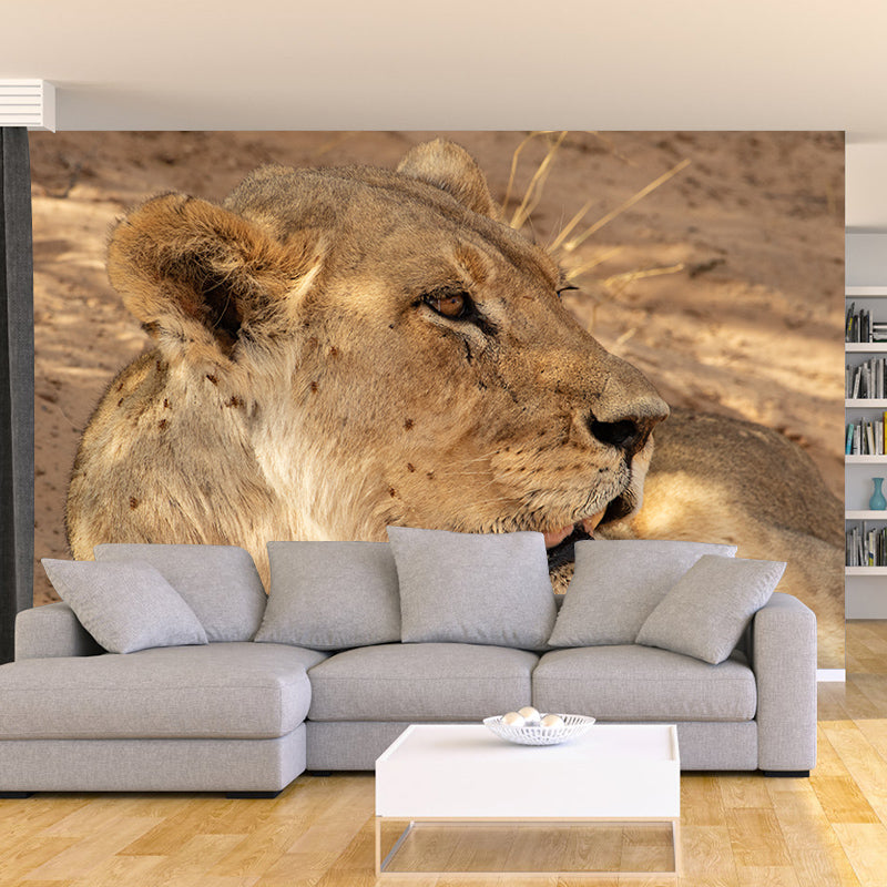 Wild Animals Guest Room Wall Covering Water Resistant Mural, Personalized Size Available