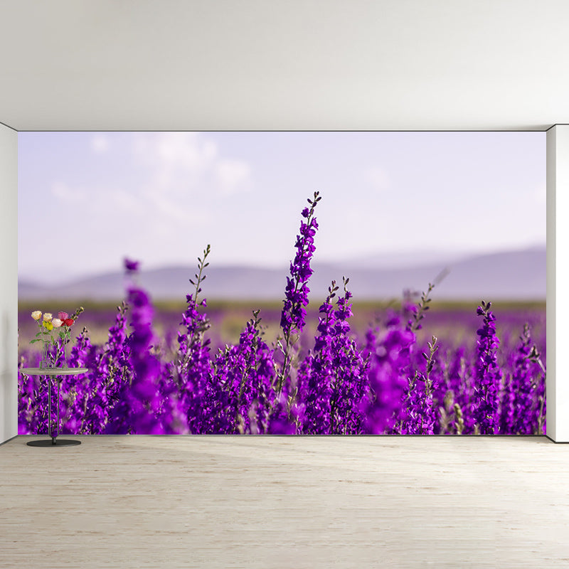 Purple Lavender Wall Mural Decals Home Decoration Sleeping Room Wall Decor