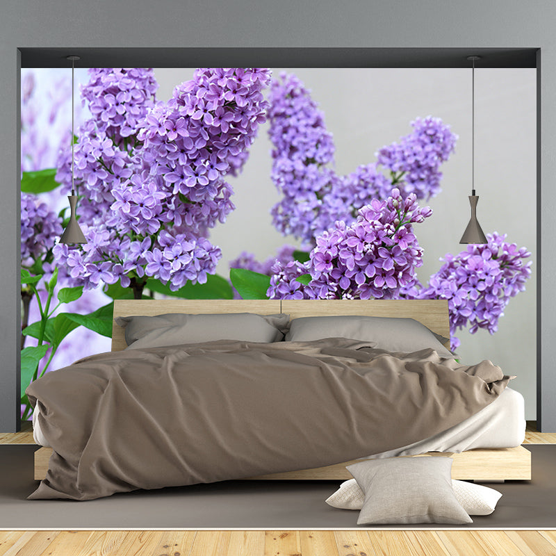 Purple Lavender Wall Mural Decals Home Decoration Sleeping Room Wall Decor