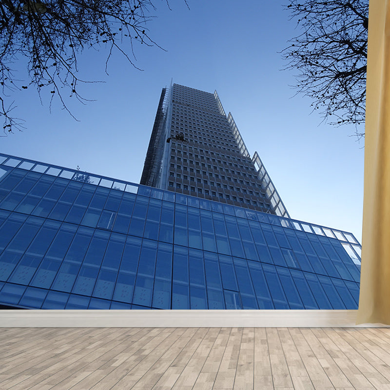 Modern City Architecture Mural Wallpaper Meeting Room Wall Decor, Made to Measure