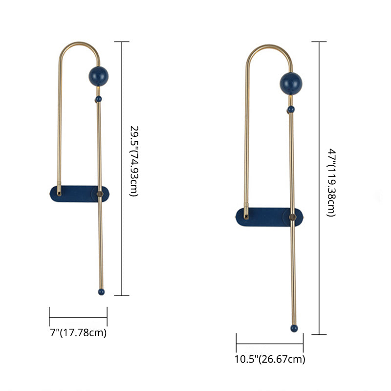 Lampada montata a parete di carta Postmoderna Simplicity Metal Wall Sconce per soggiorno