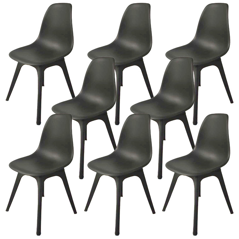 Zeitgenössischer Plastik -Seitenstuhlküche Küche Rückenrücken Set Set Set
