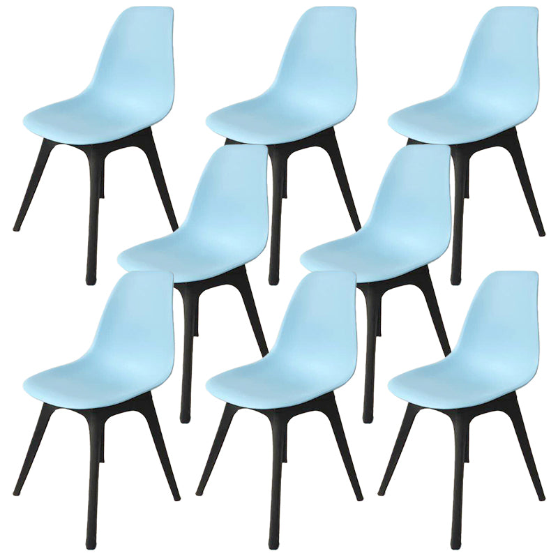 Zeitgenössischer Plastik -Seitenstuhlküche Küche Rückenrücken Set Set Set