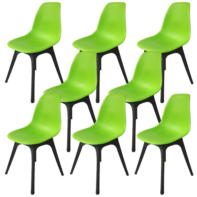 Zeitgenössischer Plastik -Seitenstuhlküche Küche Rückenrücken Set Set Set