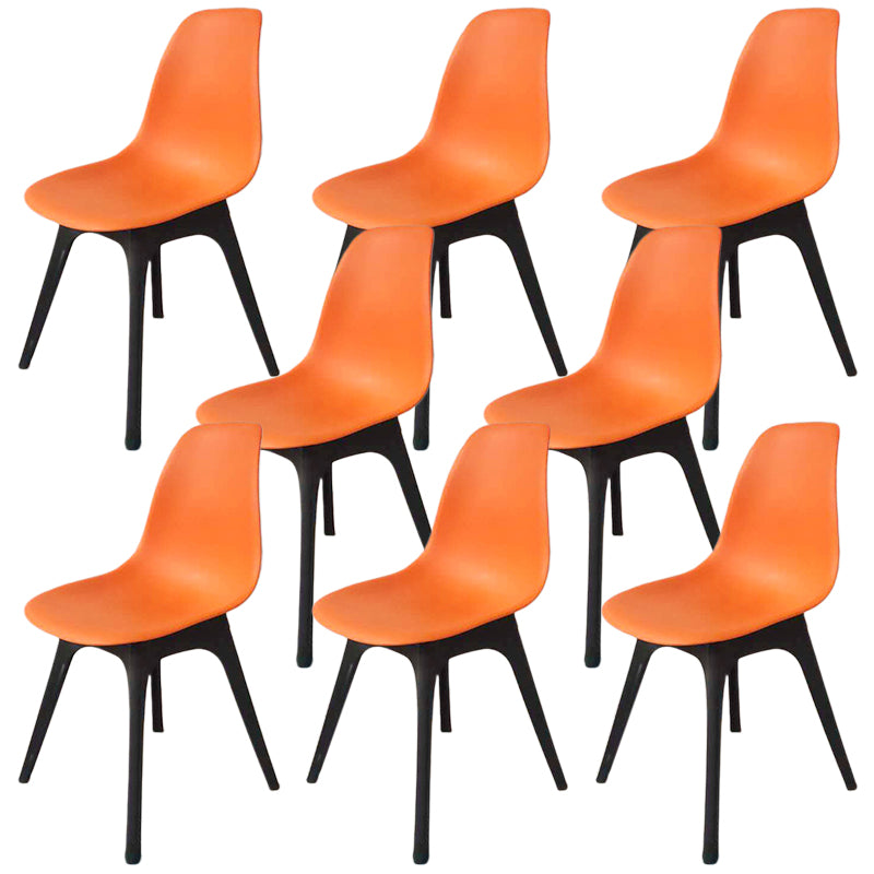 Zeitgenössischer Plastik -Seitenstuhlküche Küche Rückenrücken Set Set Set