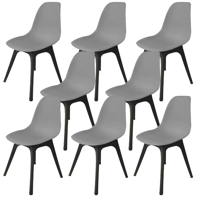 Zeitgenössischer Plastik -Seitenstuhlküche Küche Rückenrücken Set Set Set