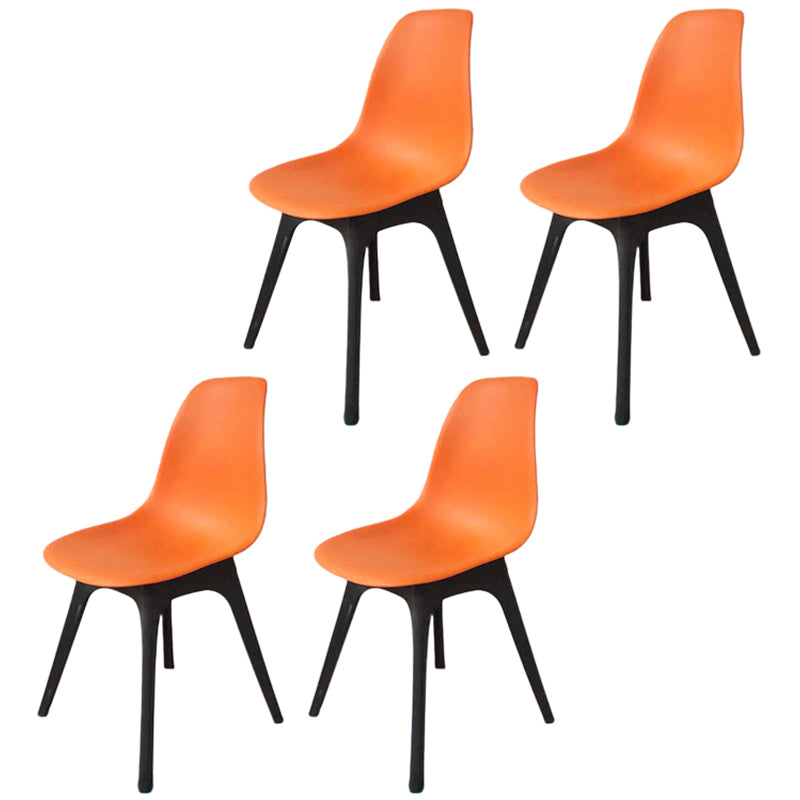 Zeitgenössischer Plastik -Seitenstuhlküche Küche Rückenrücken Set Set Set