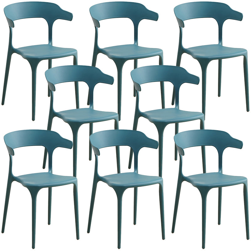 Kunststoff moderner Küchenseitenstuhl 20 '' breiter mattes Finish Armstuhl mit 4 Beinen