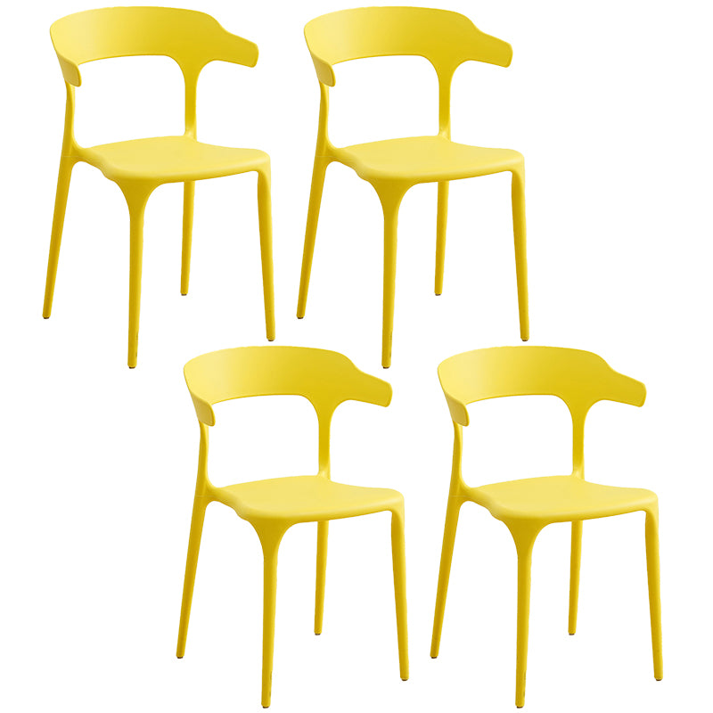 Kunststoff moderner Küchenseitenstuhl 20 '' breiter mattes Finish Armstuhl mit 4 Beinen