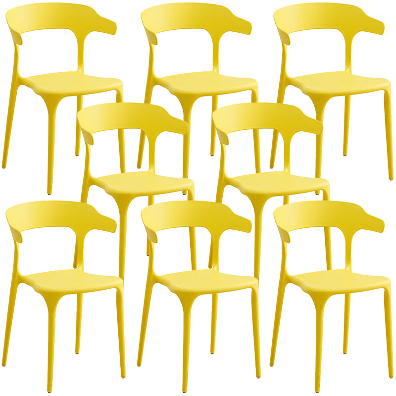Kunststoff moderner Küchenseitenstuhl 20 '' breiter mattes Finish Armstuhl mit 4 Beinen